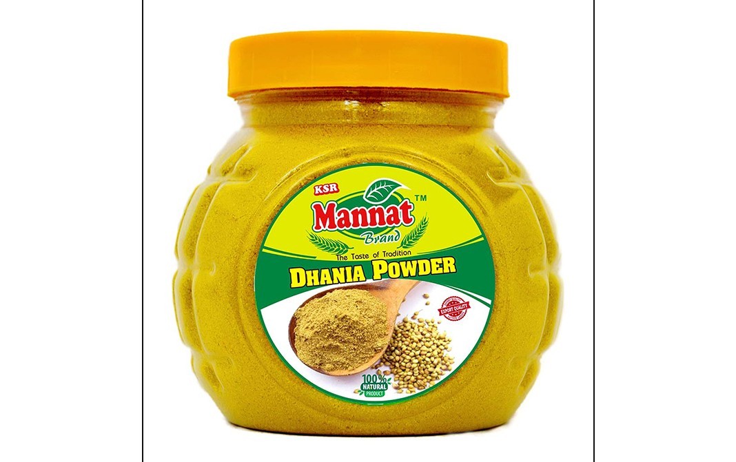 KSR Mannat Brand Dhania Powder    Plastic Jar  235 grams